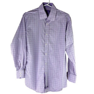 English Laundry mauve plaid classic button down shirt